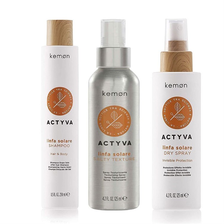 Kemon Actyva Kemon Actyva Kit Linfa Solare Shampoo + Salty Texture + Dry Spray