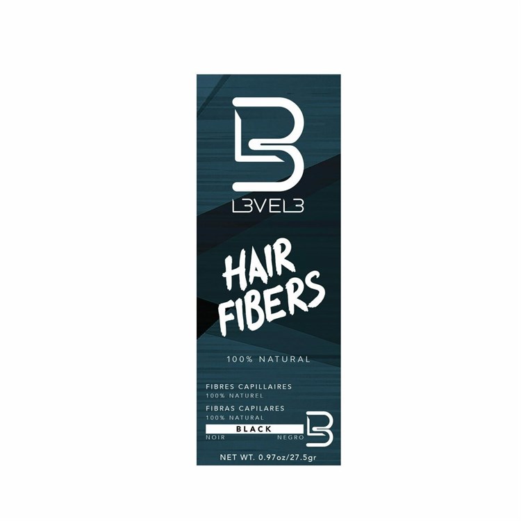LV3 LV3 L3VEL3 Hair Fibers Black 27.5gr - Fibre per capelli Neri