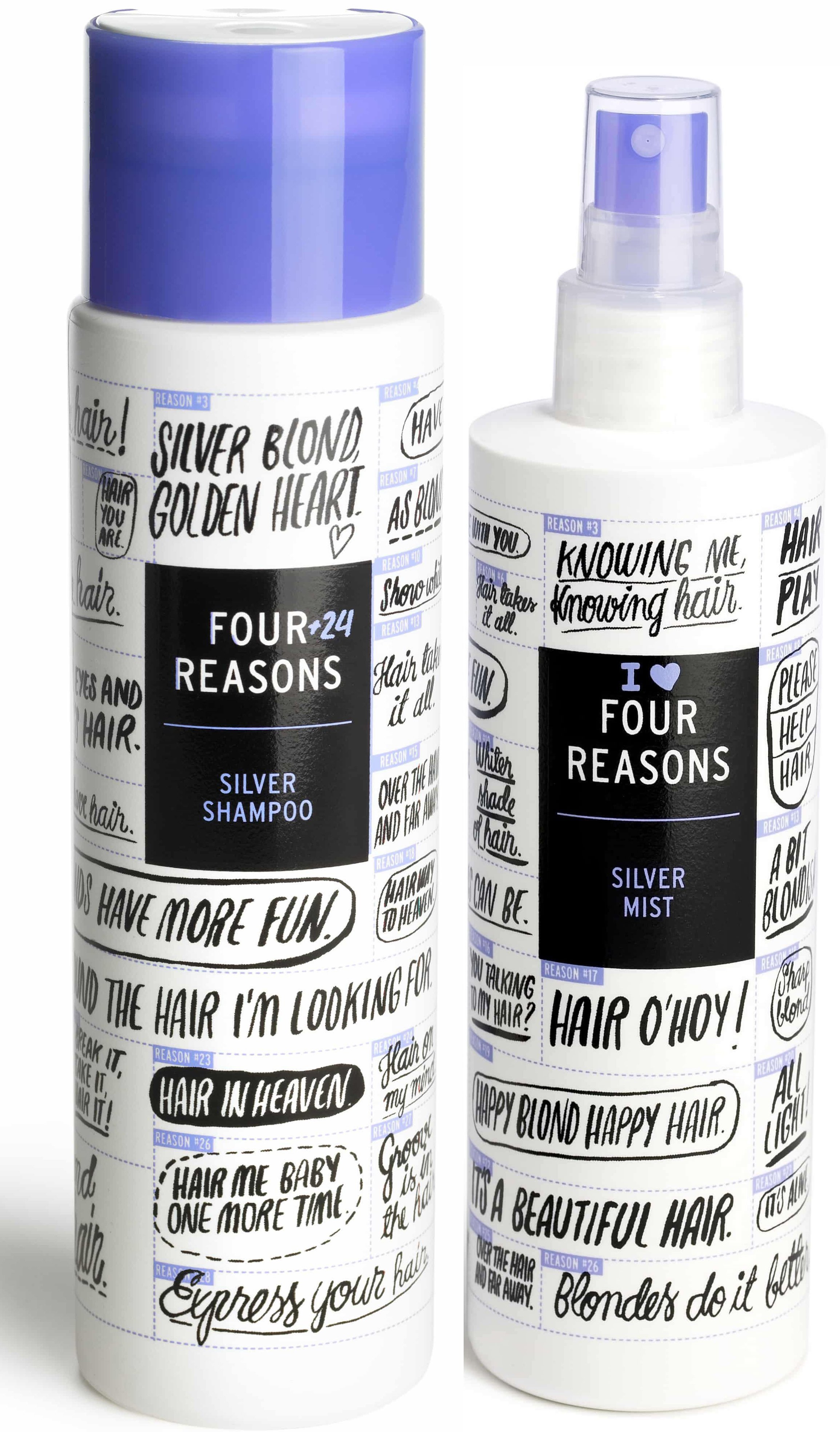 KC Professional Kit Four Reasons Silver Shampoo 300ml + Spray 250ml