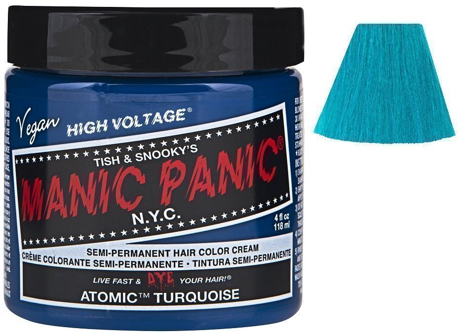 Manic Panic Semi-Permanent Hair Color Cream Atomic Turquoise - wide 9