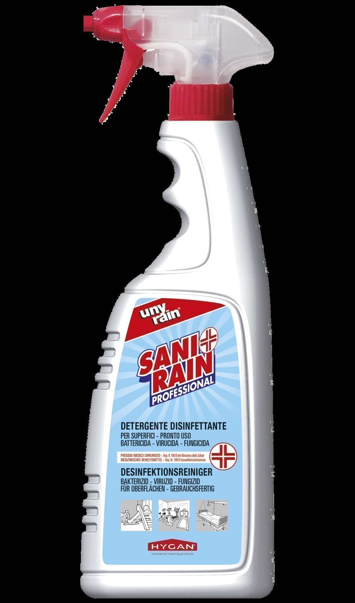 Comprof Sanirain Detergente Spray Disinfettante Professionale Per Superfici  750ml
