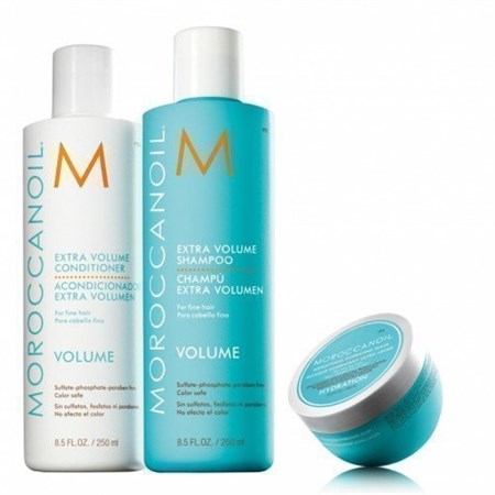 moroccanoil kit volume shampoo 250 conditioner 250 maschera 250