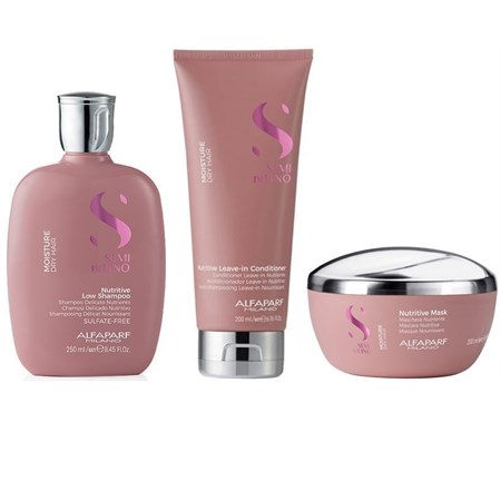 Kit Semi Di Lino Moisture Shampoo + Maschera + Leave-In Conditioner