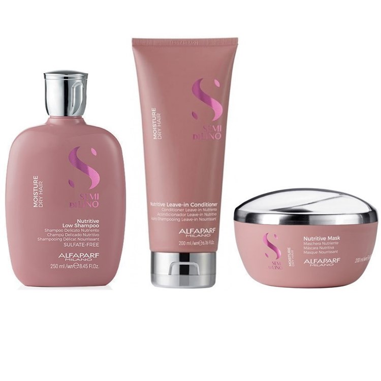 Alfaparf Alfaparf Kit Semi Di Lino Moisture Shampoo + Maschera + Leave-In Conditioner