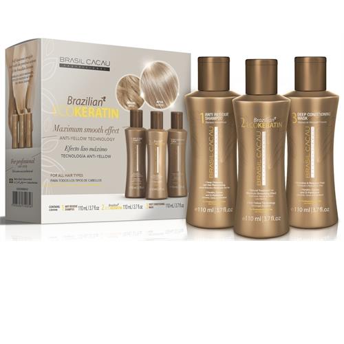 Brasil Cacau Brasil Cacau EcoKeratin Kit Shampoo + Treatment + Mask 3x110ml