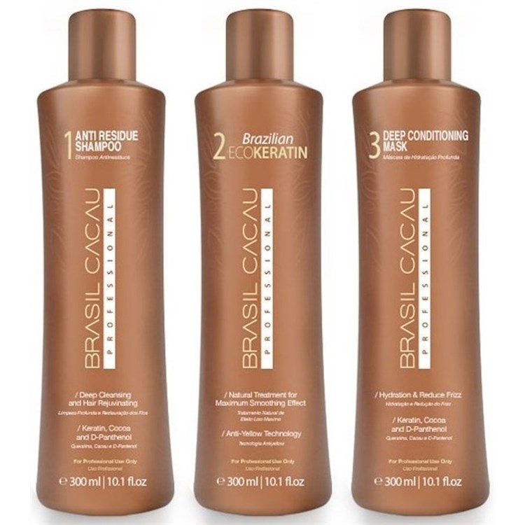 Brasil Cacau Brasil Cacau Cadiveu EcoKeratin Kit Shampoo + Treatment + Mask 3x300ml