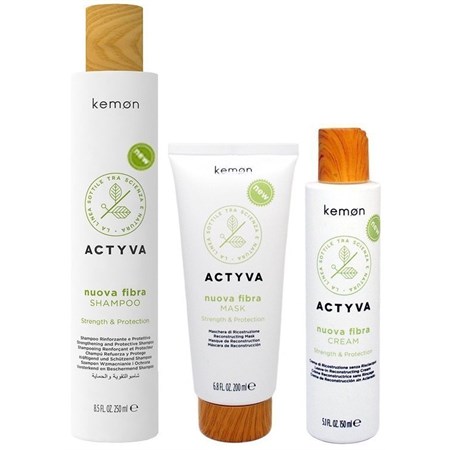 Kit Nuova Fibra Shampoo 250ml + Mask 200ml + Cream 125ml