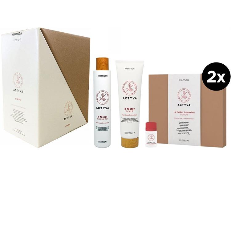 Kemon Actyva Kemon Actyva Kit p Factor Shampoo 250ml + Scalp 150ml + Lotion Donna Intensive 24 x 6ml