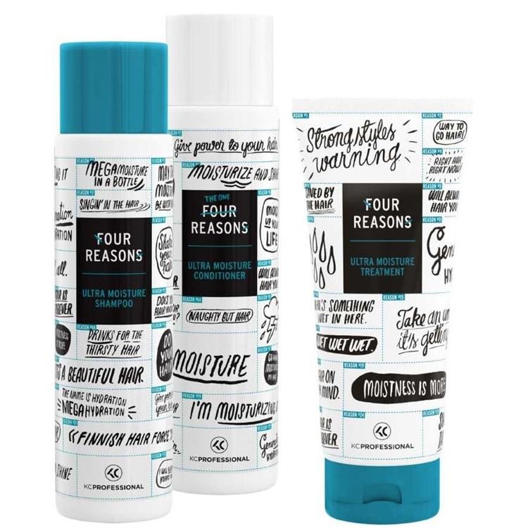 Four Reasons Four Reasons Kit Four Reasons Ultra Moisture Shampoo 300ml + Conditioner 300ml + Treatment 200ml