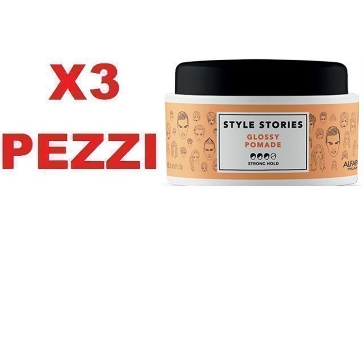 Alfaparf Alfaparf Style Stories Glossy Pomade 100ml Multipack 3pz