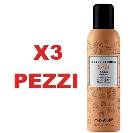 alfaparf style stories firming mousse 250ml multipack 3pz