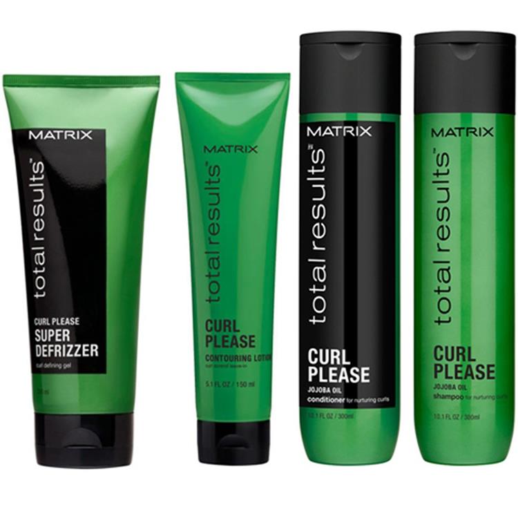 MATRIX MATRIX Kit Total Results Curl Please Shampoo 300ml + Conditioner 300ml + Counturing Lotion + Super Defrizzer