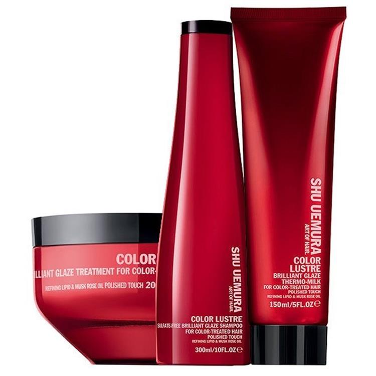 SHU UEMURA SHU UEMURA Kit Color Lustre Shampoo 300ml + Treatment 200ml + Thermo-Milk 150ml