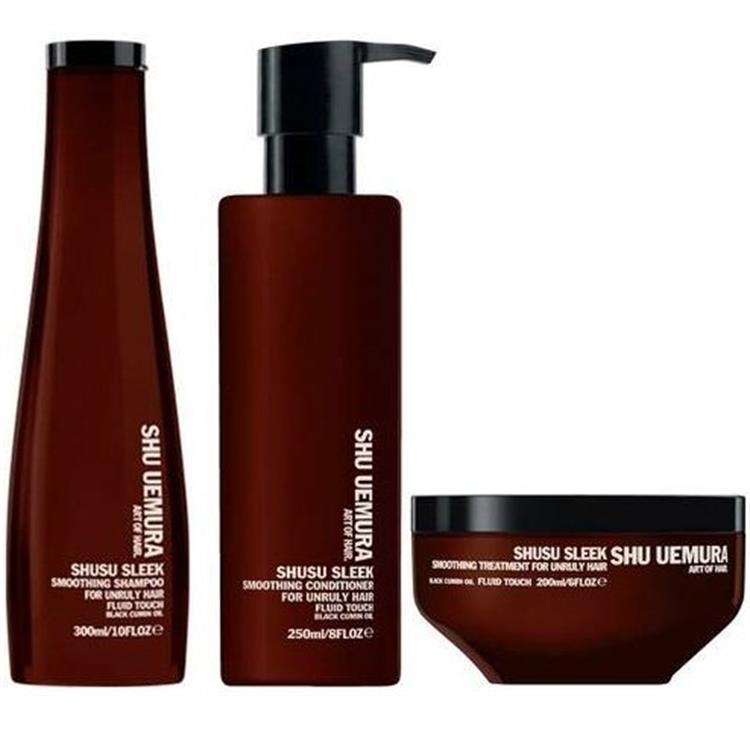 SHU UEMURA SHU UEMURA Kit Shusu Sleek Shampoo 300ml + Conditioner 250ml + Treatment 200ml