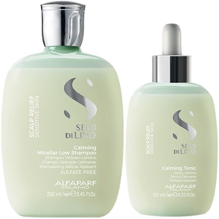 Alfaparf Alfaparf Kit Semi Di Lino Scalp Relief Calming Shampoo + Scalp Relief Calming Tonic