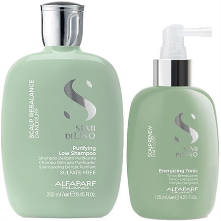 Kit Semi Di Lino Scalp Rebalance Purifying Low Shampoo + Scalp Renew Energizing Tonic