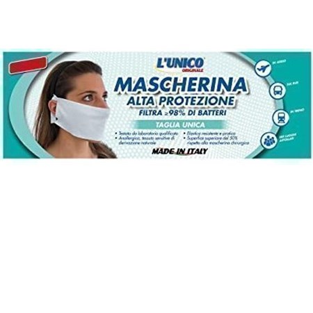 lunico originale mascherina alta protezione antibatterica 98 14 pz