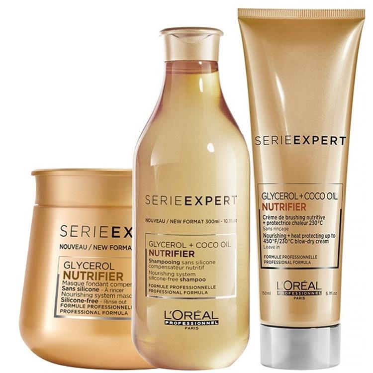 L'Oreal L'Oreal Kit Serie Expert Nutrifier Glycerol + Coco Oil Shampoo 300ml + Masque 250ml + Blow-Dry 150ml