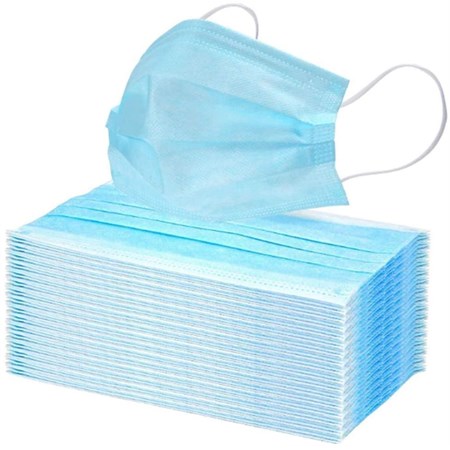 Mascherina a 3 Strati Con Elastici 50 Pz