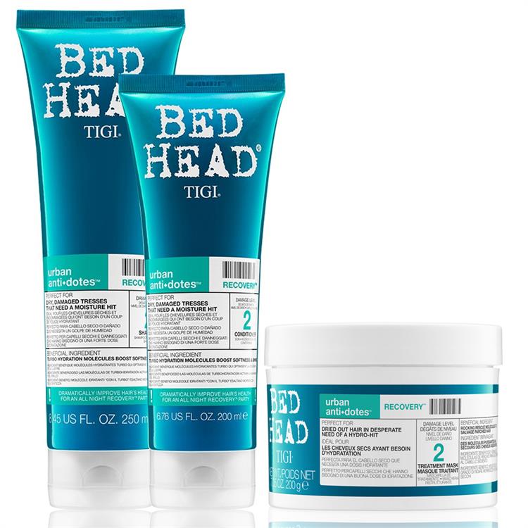 Tigi Tigi Kit Bed Head Recovery Shampoo 250ml + Conditioner 200ml + Mask 200ml