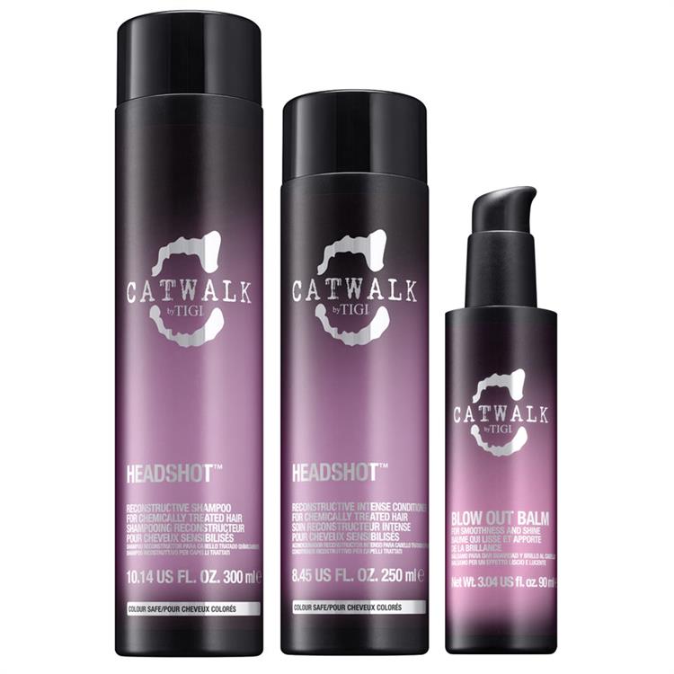 Tigi Tigi Kit Catwalk Headshot Shampoo 300ml + Conditioner 250ml + Blow Out Balm 90ml