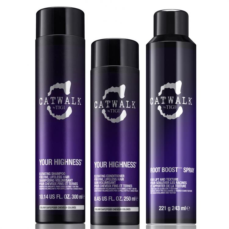 Tigi Tigi Kit Catwalk Your Highness Shampoo 300ml + Conditioner 250ml + Root Boost 250ml