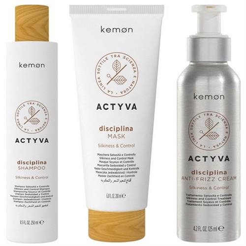 Kemon Actyva Kemon Actyva Kit Disciplina Shampoo 250ml + Mask 200ml + Anti-Frizz Cream 125ml