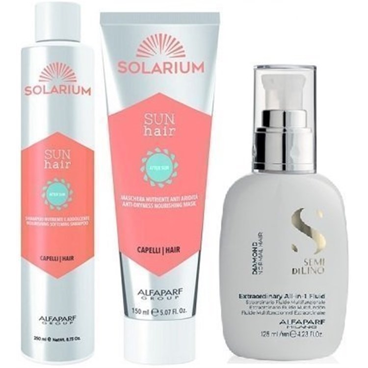 Alfaparf Alfaparf Kit Solarium Shampoo + Mask + Fluido Protettivo