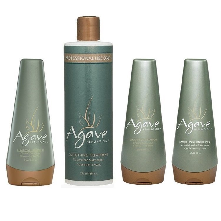 Agave Agave Healing Oil Kit Lisciante Shampoo Clarify + Smoothing Treatment + Shampoo Smoothing + Conditioner Smoothing
