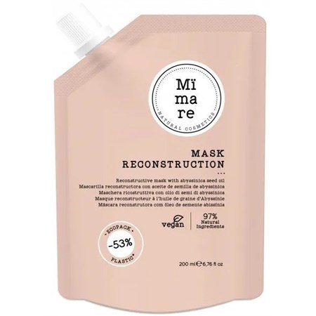 mimare mask reconstruction 200ml maschera ristrutturante per capelli danneggiati