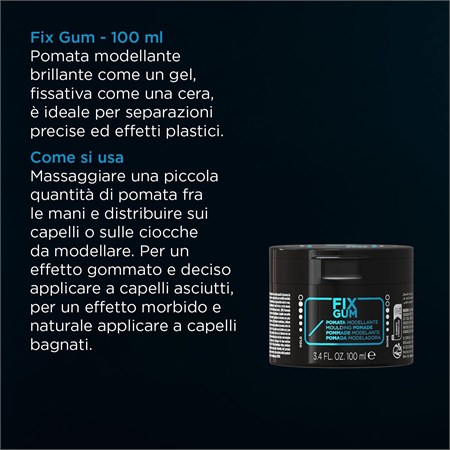 Kemon Fix Gum Pomata Modellante Brillante 100 ml in Barber Shop