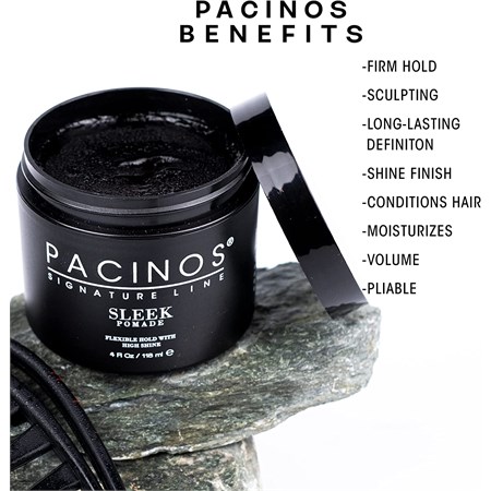 Pacinos Sleek Pomade 118ml - Tenuta Flessibile in Barber Shop