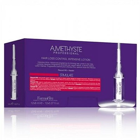 FarmaVita Amethyste Stimulate Lotion 12 x 8ml - Lozione Anti Caduta in Capelli