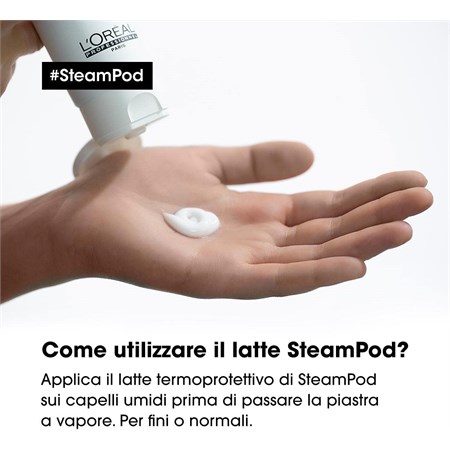 L'Oreal Steampod Milk 150ml - latte lisciante rimpolpante per capelli fini in Capelli