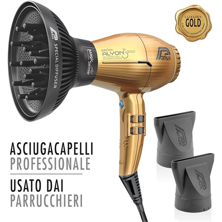Parlux Asciugacapelli Alyon Gold + MagicSense Limited Edition in Accessori