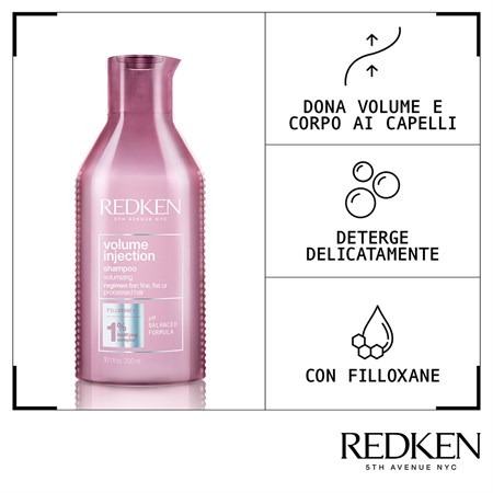 Redken Volume Injection Shampoo Volumizzante per capelli sottili 300 ml in Capelli