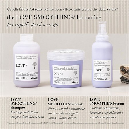 Davines Essential Haircare Love Smoothing Fast Mask Per Capelli Crespi 250 ml in Capelli
