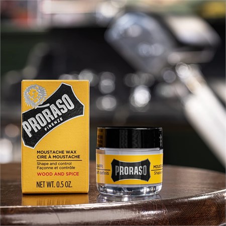 PRORASO Cera Baffi Wood and Spice 15ml in Barber Shop