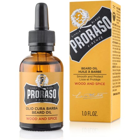 PRORASO Olio Cura Barba Wood and Spice 30 ml in Barber Shop