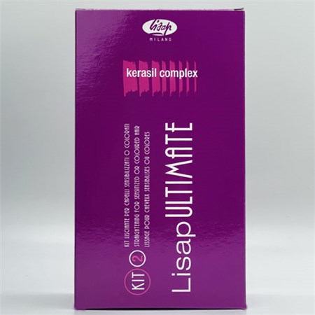 Lisap k Ultimate Kit Lisciante N.2 per Capelli Sensibilizzati 250ml + 250ml in Capelli