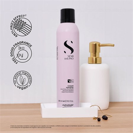Alfaparf Semi di Lino Style&Care Cristalli Hiarspray - Lacca Extra Brillante 300 ml in Capelli