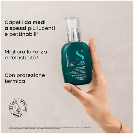 Alfaparf Semi di lino Reconstruction Anti-Damage Shield Cream Crema Scudo Anti Danno 125 ml in Capelli