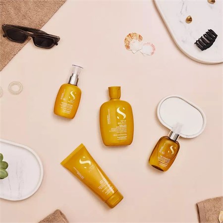 Alfaparf Semi Di Lino Sunshine Kit Completo Shampoo + Maschera + Spray + Leave-in in Kit