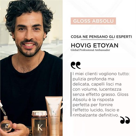 Kerastase Gloss Absolu Insta Glaze Fondant per Capelli Secchi e Spenti 250 ml in Capelli