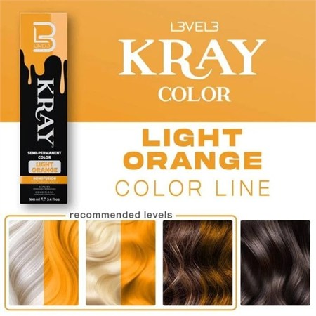 LV3 Kray Color Semi Permanent Color 100ml Light Orange in Barber Shop