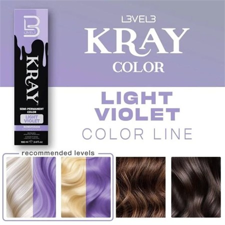 LV3 Kray Color Semi Permanent Color 100ml Light Violet in Barber Shop
