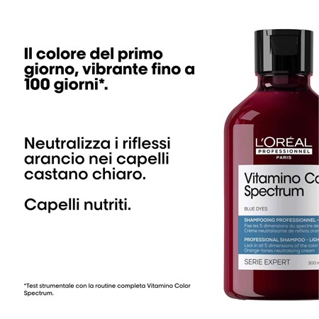 L'Oreal Vitamino Color Spectrum Shampoo Blue Neutralizza Riflessi Caldi 300ml in Capelli