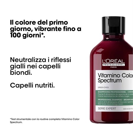 L'Oreal Vitamino Color Spectrum Shampoo Green Anti Rosso 300ml in Capelli