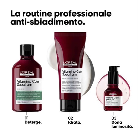 L'Oreal Vitamino Color Spectrum Shampoo Green Anti Rosso 300ml in Capelli