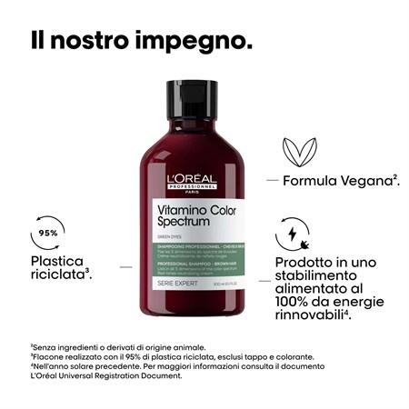 L'Oreal Vitamino Color Spectrum Shampoo Green Anti Rosso 300ml in Capelli